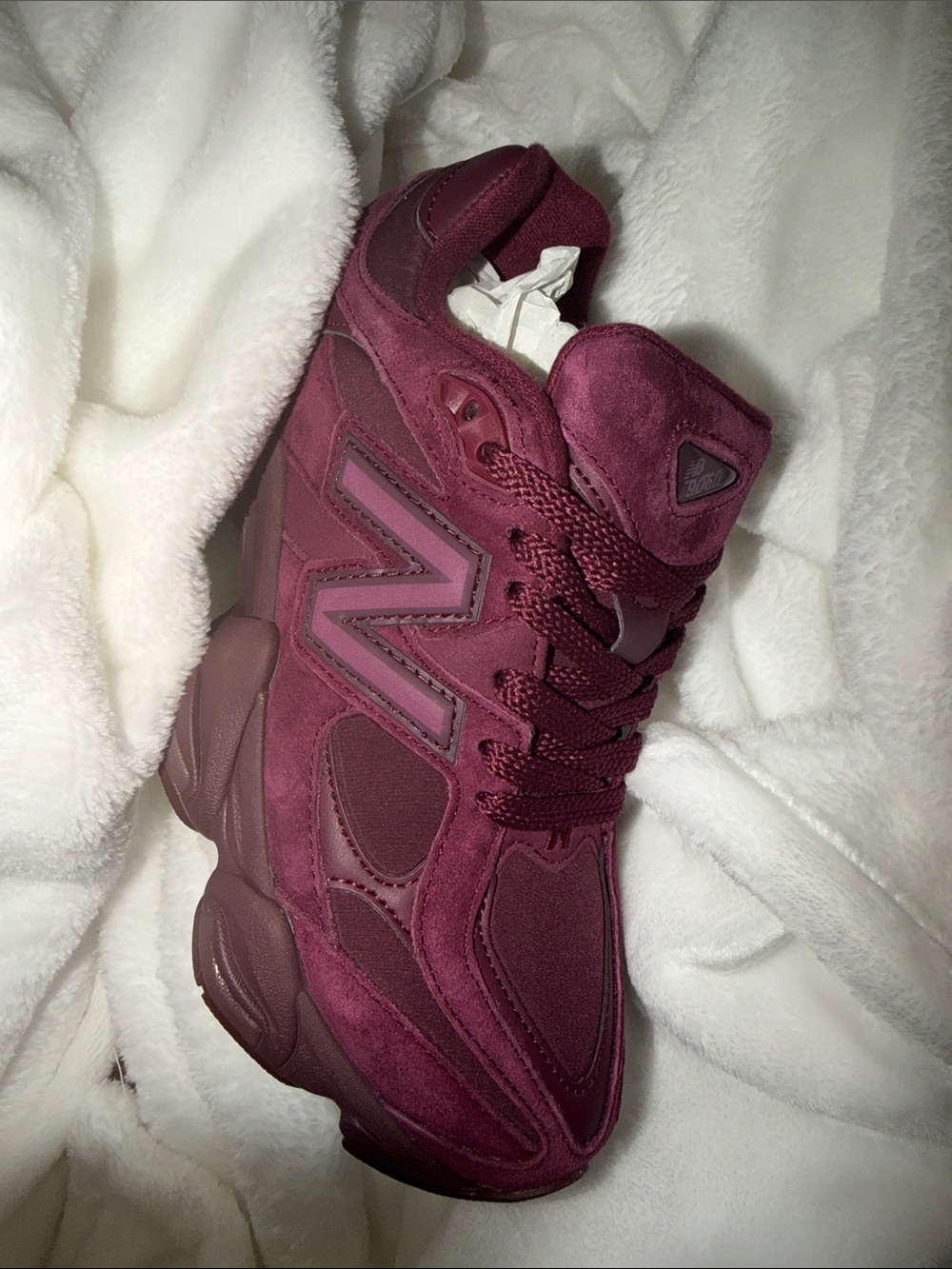 New Balance Women's Burgundy/Plum Suede Chunky Sneaker